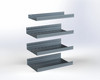 Adrian 4-Shelf Kit, Mid Roof Shelf, 16x30, ProMaster Low Roof, Sprinter Std Roof, gray color.