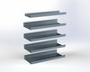 Adrian ASFK2T1642G5 5-Shelf Kit, 16 x 42, high roof shelving unit, steel, gray color.
