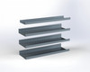 Adrian ASFK2T1654G4 4-Shelf Kit for vehicle interior organization, 16 x 54, metal shelving unit.