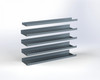 Adrian ASFK2T1672G5 5-Shelf Vehicle Organizer kit, 16 x 72 inches, gray color, Transit ProMaster Sprinter.
