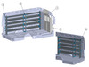 Adrian BASE-FT-HR148X shelving package for Ford Transit High Roof 148X, gray color, base unit shown.