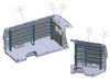 Adrian BASE-PM-HR159X Base Shelving Package for commercial van storage, Ram ProMaster High Roof 159X.