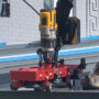 Malco Tool FSXS Standing Seam Seamer, 1.5", Efficient Seaming Machine, red and yellow equipment.