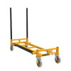MetalTech yellow 6' Flat Cart with two pipe racks on wheels, MetalTech I-FTC631PRK Kit.