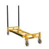 MetalTech I-FTC631 6' Flat Transport Cart with grey tread casters, industrial cart with directional lock.
