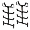 MetalTech Pipe Racks kit of two for 6' flat transport cart, black, sturdy equipment racks.