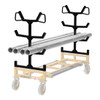 MetalTech I-FTCPRK2 Kit of Two Pipe Racks on 6' Flat Transport Cart Accessories for storage.