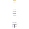 Werner TS1250 extendable ladder, 12.5 ft, Type IA, silver and yellow, telescoping design.