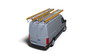 Prime Design ErgoRack Ergonomic Vehicle Rack on Mercedes Sprinter van, ladder storage solution.