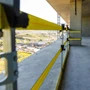 Tie Down Engineering 30 ft. WebRail Kit, portable fall arrest and tensioned guardrail system, yellow.