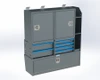 Adrian AMD3-14X42 Storage Cabinet, gray, 14x42x57, with drawers and shelves by Adrian.