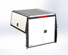 Adrian TFKMAV154JM23W Truck Cap, 23"H Walk-In Barn Door w/ Mechanical Locks, Analog Camera Option, Ford Maverick 4.5' Bed