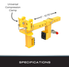 Tie Down Engineering yellow 73124 Trench Clamp with universal compression clamp and red handle.
