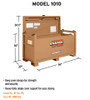Knaack Model 1010 MONSTER BOX Chest, 31 cu ft, Industrial Tool Chest, brown color storage box.