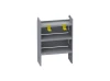 Holman 40052 Hook - Shelf Lip - Pair, Holman brand, grey metal shelf with yellow hooks.