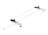Holman 40913 Drop Down Ladder Rack Driver Side Mechanism for High Roof Vans in silver color.