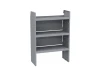 Holman 48320 Shelf Unit, 32"W x 46"H x 14"D, by Holman, three shelves, gray color.