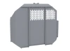 Holman 406TLF-P Partition, Perforated Fleet, Transit Low Roof, gray, no pass through door.