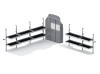 Holman 51TLH Folding Shelves Package - Transit 148" EXT WB High Roof - Sliding Partition
