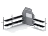 Holman 51TRH Folding Shelves Package - Transit 148" WB High Roof - Sliding Partition