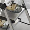 MetalTech Pro Aluminum Step Stool with tool tray, 300 lb duty rating, aluminum, silver color.