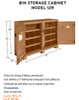 Knaack Model 129-KL JOBMASTER Bin Storage Cabinet, 48 cu ft w/Lock, light brown color.