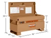 Knaack Model 42-KL JOBMASTER Chest, 9 cu ft w/Lock, Secure Tool Chest, tan color, 42 inches long.