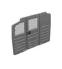 Gray Adrian Perforated Partition panel kit with visibility and door kit, by Adrian.