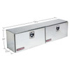 Weather Guard Model 372-X-02 Hi-Side Box, Aluminum truck storage solution, 8.9 cu ft, driver side.