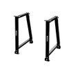 Van Mark black UniLeg I Supports for Trim-A-Gutter Mount, pair of metal gutter stands.
