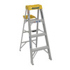 Werner 370 Series Rugged Aluminum Ladder, yellow and gray, Type IA, 300 lb rated capacity.