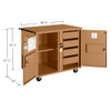 Knaack Model 44-KL Durable Rolling Bench with Lock, Knaack brand, classic design, brown color.