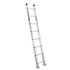 Werner D1500-1 Series Aluminum Single Straight Ladder, 300 lb, D1518-1, silver color, 8 steps.