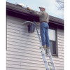 Werner D1200-2 Series extension ladders, 225 lb rated, silver aluminum ladder for household use.