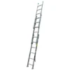 Werner D1224-3 Series 3-Section Extension Ladder, 225 lb rating, aluminum, silver color, D1200 model.