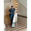 Werner D1200-3 Series 3-Section extension ladder, white with green accents, 225 lb rating.