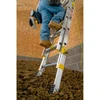 Werner D1800-2EQ aluminum extension ladder, 250 lb rated, silver and yellow, equalizer series.
