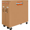 Knaack Jobmaster 100-KL Heavy-duty Tool Organizer rolling cabinet with lock, 60.9 cu ft, tan color.