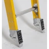 Werner D7100-2 Series fiberglass extension ladders, yellow with silver feet and black grips, 375 lb rated.