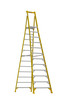 Werner PD7300 Series fiberglass podium ladder, yellow, 375 lb rated, by Werner.