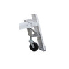 Werner PT370 Series Aluminum platform ladder with casters, 300 lb rated, silver color.