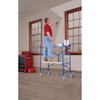 Werner PS-48 4 ft Portable Steel Scaffold, a portable work platform, blue in color.