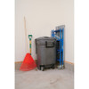 Werner PS-48 4 ft portable steel scaffold, blue color, from Werner, folded and standing upright.