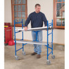 Werner PS-48 4 ft Portable Steel Scaffold, versatile push cart, blue color, steel material.