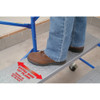 Werner PS-48 4ft Portable Steel Scaffold adjustable work bench in silver and blue color.