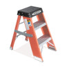 Werner SSF00 Series fiberglass step stand, orange and black, 375 lb rating, step stools.