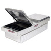 Weather Guard Model 114-X-01 Cross Box, Aluminum, open, showcasing heavy-duty tool storage.