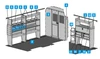 Adrian 4318TM130 Plumbing & HVAC Starter Package, Gray, Transit Mid Roof, 130" Ford Transit Shelving.