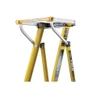 Werner AC63 Podium Ladder Gate, yellow and silver, with brand logo and safety features visible.