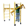 Werner SRS-72 6 ft Steel Rolling Scaffold with Locking Wheels, yellow, by Werner.